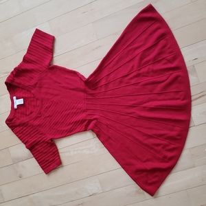 Candies Red knit sweater dress. Size Small